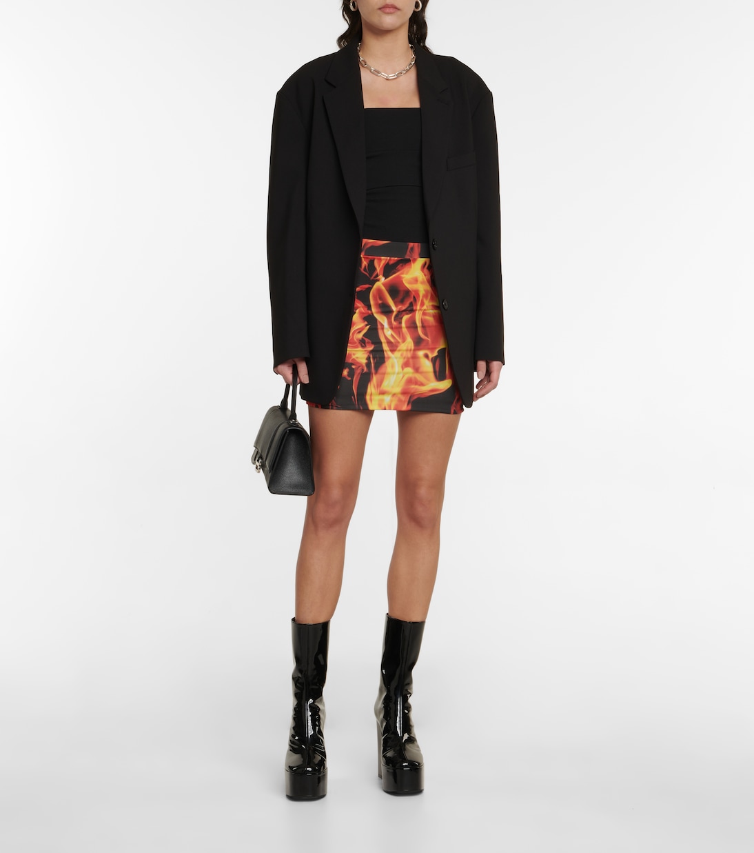 Minifalda de punto fino estampada | Vetements