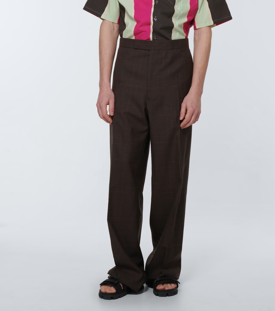 Checked wool pants | Prada