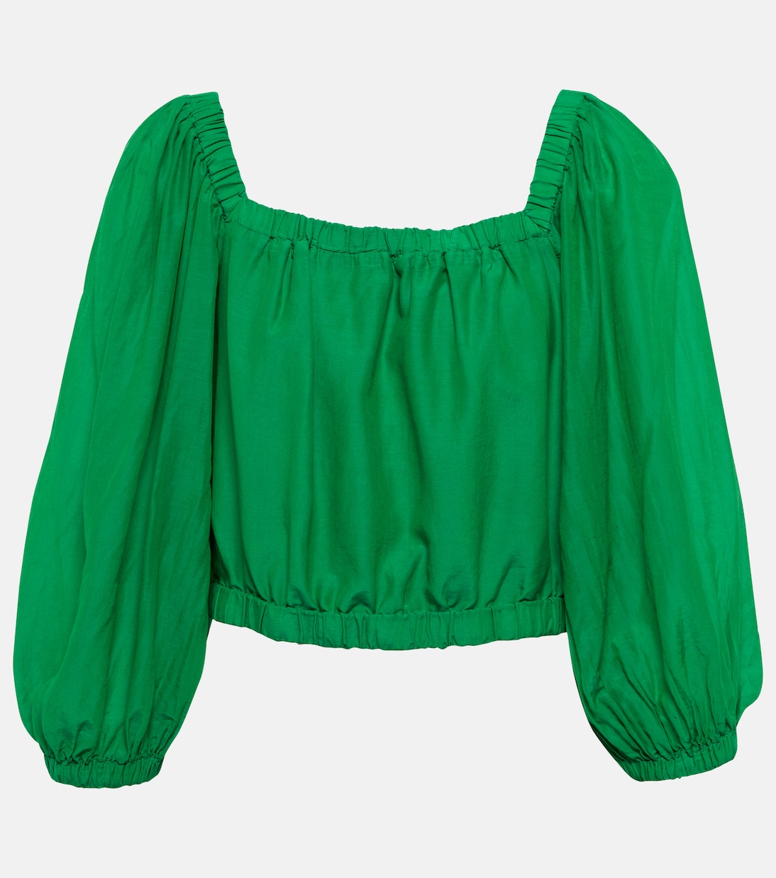 Top raccourci en coton et soie | Velvet