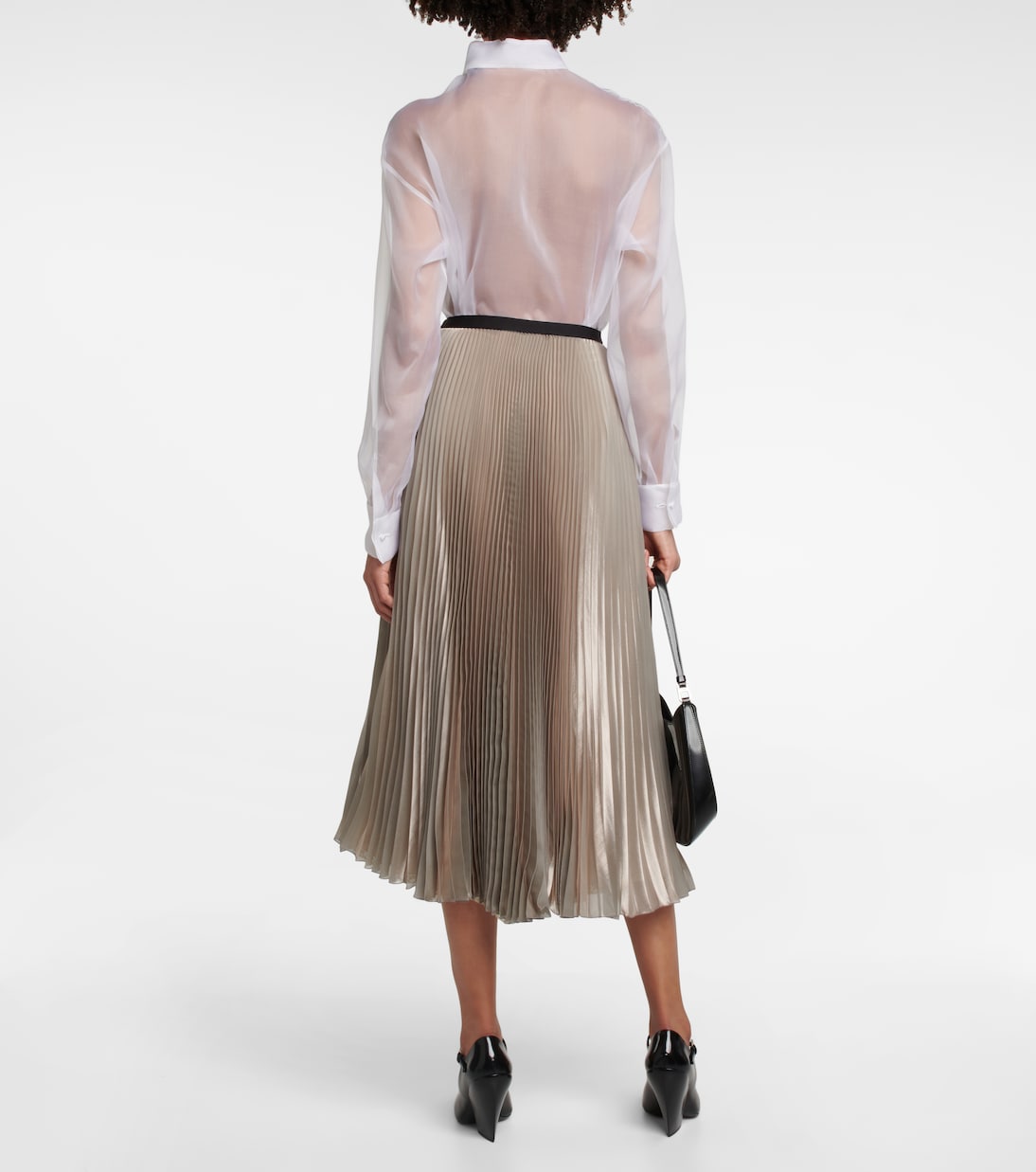 Jupe midi métallisée | Prada