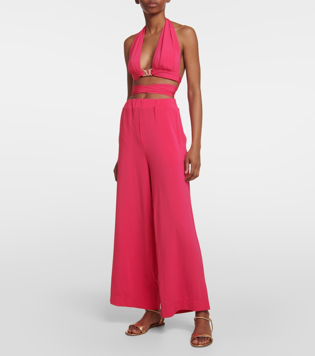 Emilia wide-leg jersey pants | Max Mara