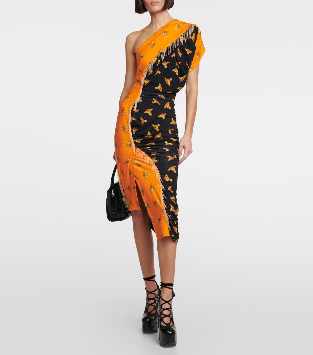 Printed one-shoulder midi dress | Vivienne Westwood
