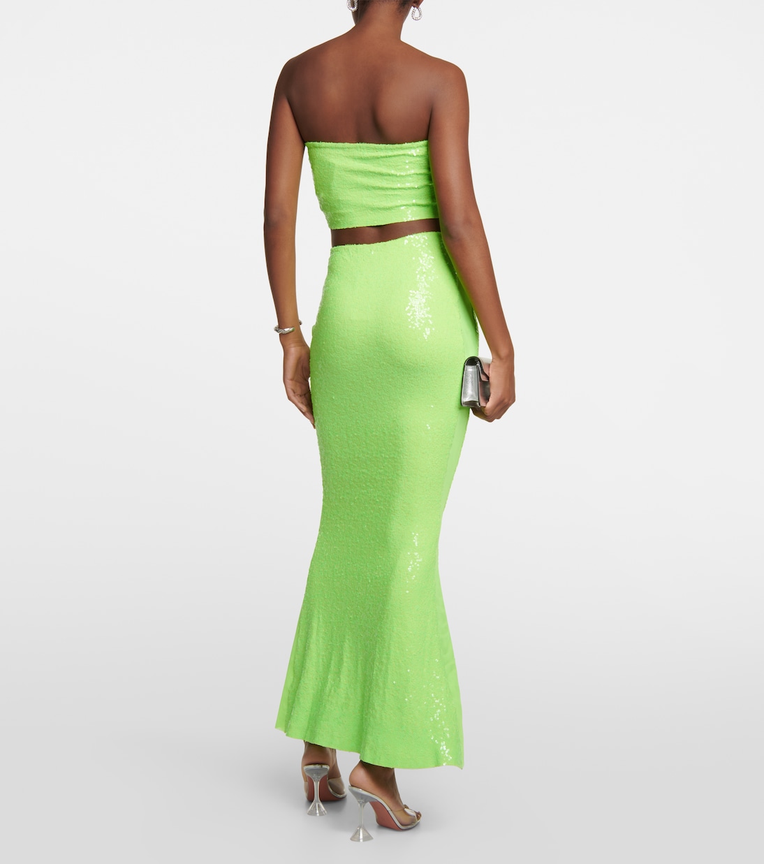 Embellished high-rise maxi skirt | Norma Kamali