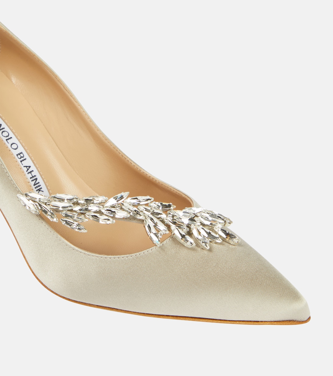 Escarpins Nadira 90 en satin à ornements | Manolo Blahnik