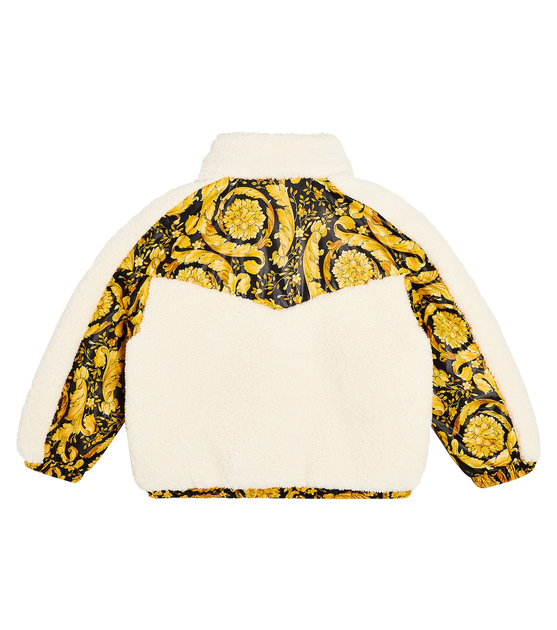 Giacca Barocco con pannelli in shearling sintetico | Versace Kids