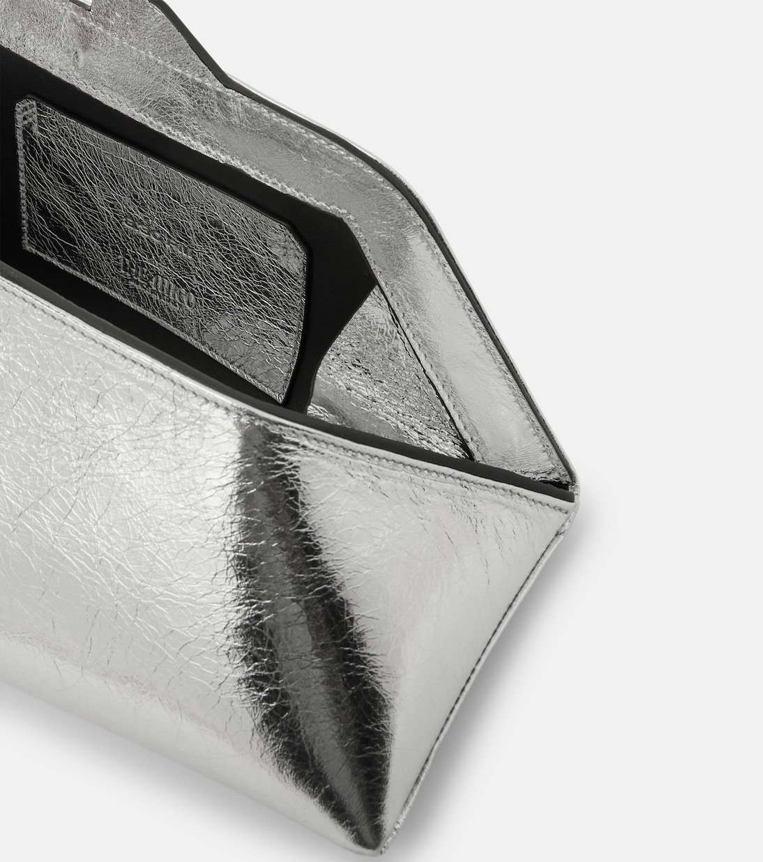 Clutch 8.30 PM in pelle metallizzata | The Attico