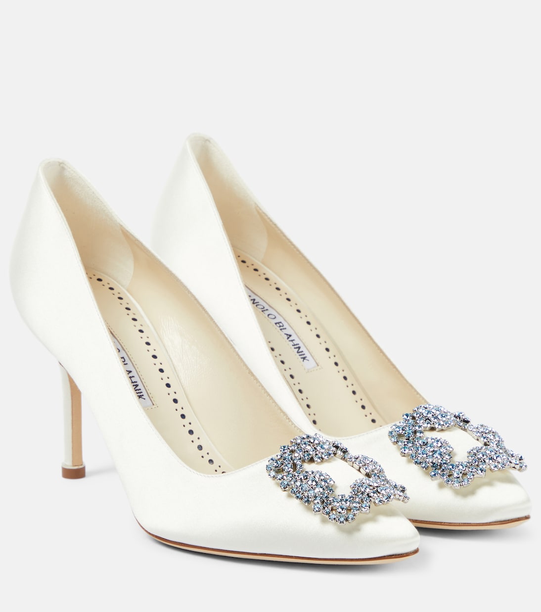 Escarpins de mariée Hangisi 90 en satin | Manolo Blahnik