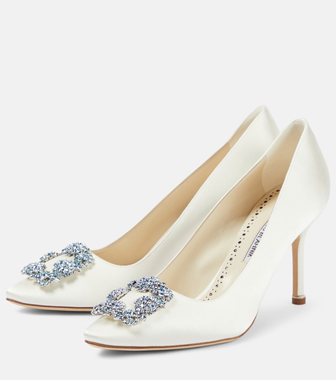 Escarpins de mariée Hangisi 90 en satin | Manolo Blahnik