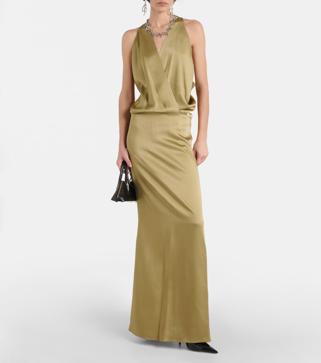 Robe longue en satin | Blumarine