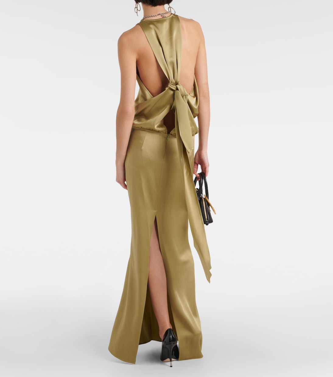 Robe longue en satin | Blumarine