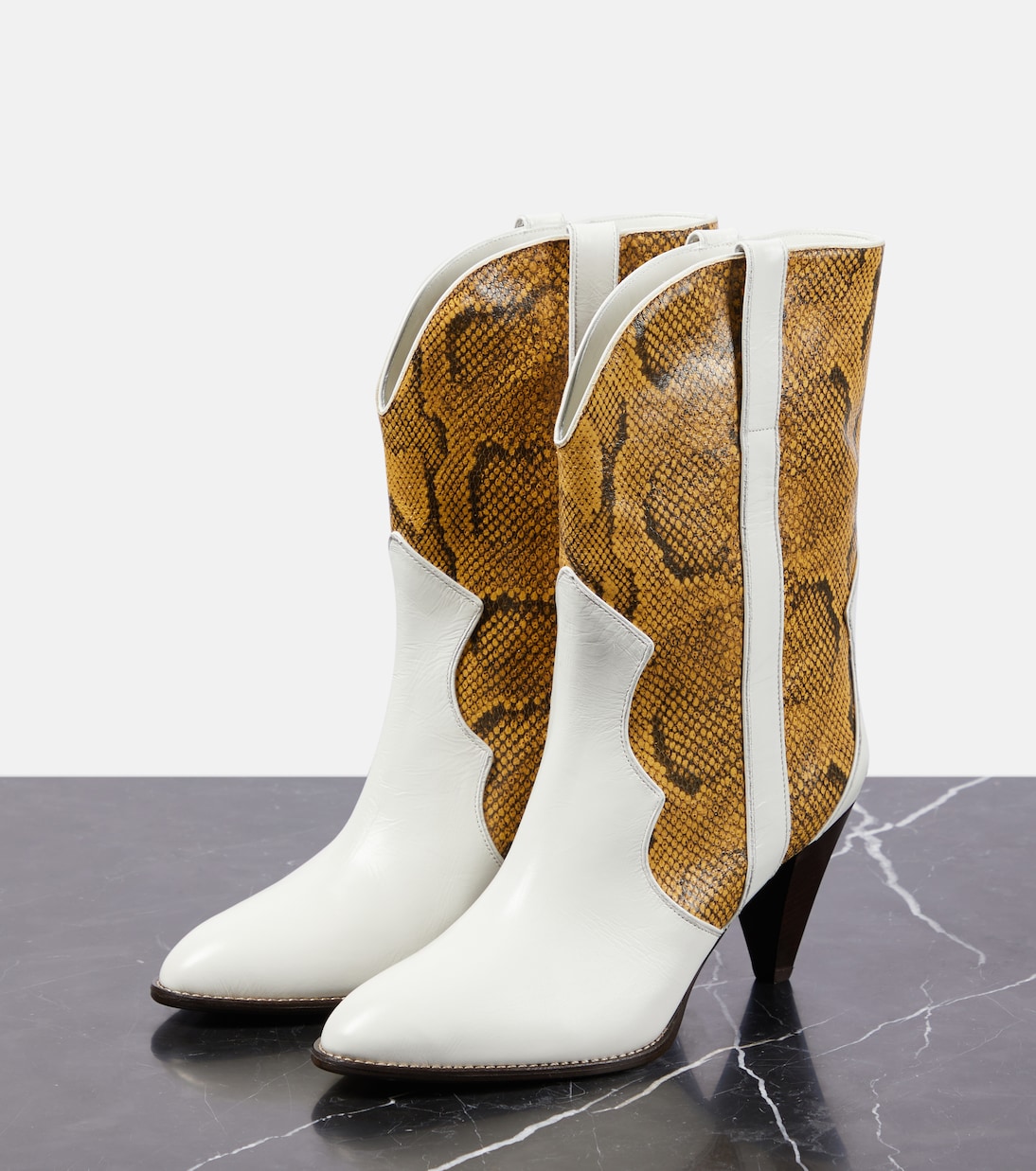 Witney snake-effect leather ankle boots | Isabel Marant