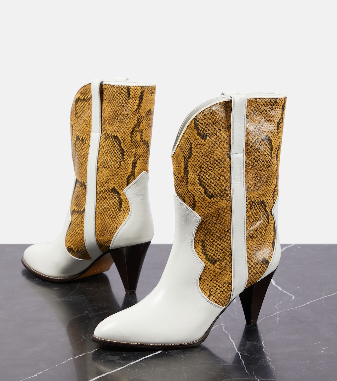 Witney snake-effect leather ankle boots | Isabel Marant