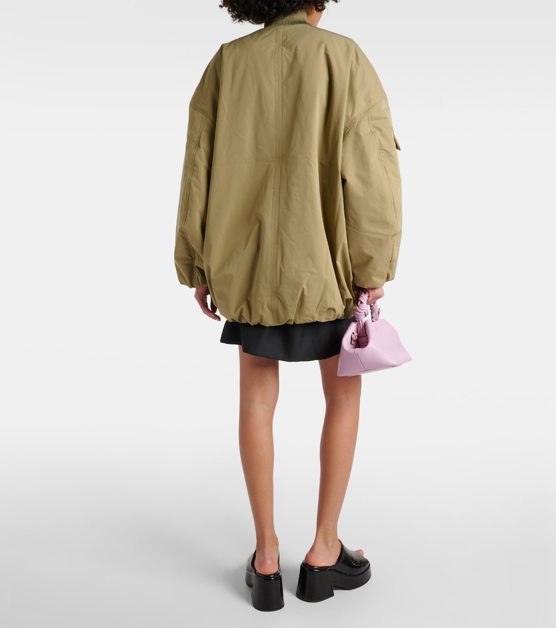 Oversized twill bomber jacket | Ganni