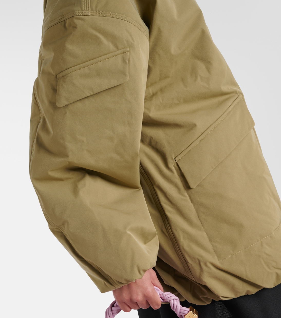 Oversized twill bomber jacket | Ganni