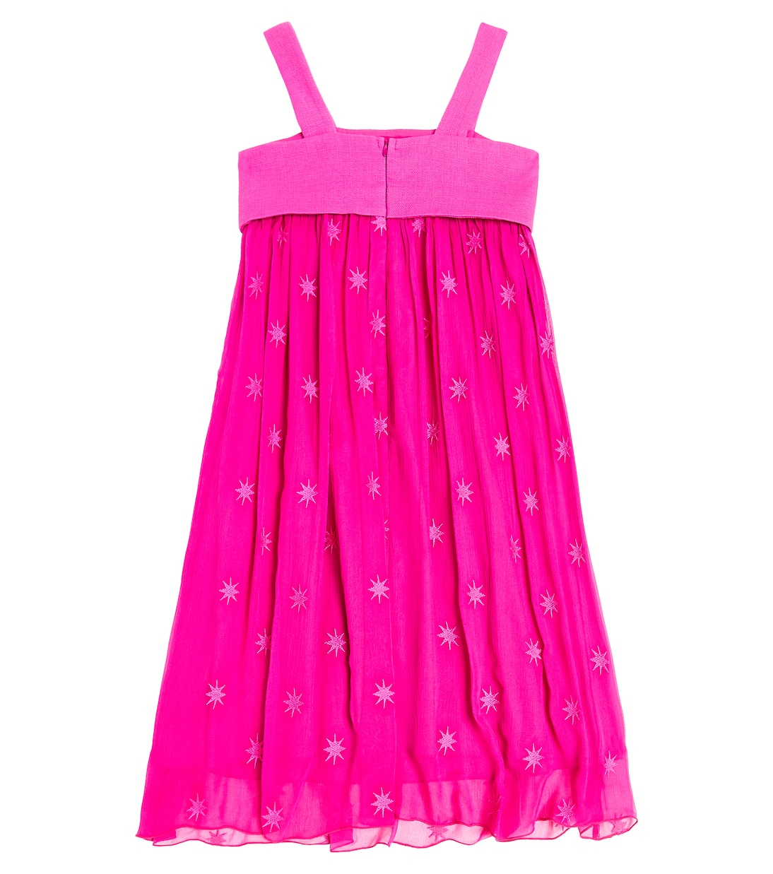 Abito in seta con ricamo | Chloé Kids