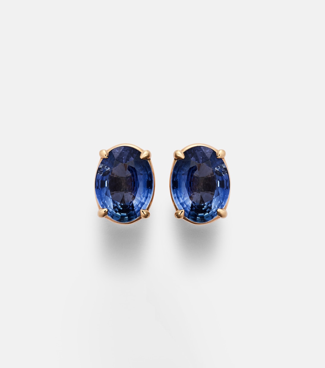 Orecchini in oro rosa 18kt con zaffiri blu - Shay Jewelry, gioielli trendy per giovani