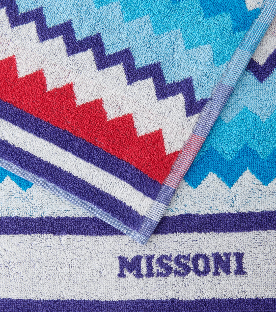 Riverbero Zigzag cotton terry beach towel | Missoni
