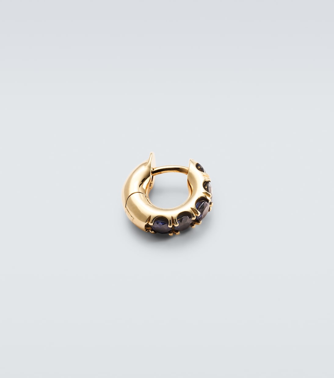 Orecchino singolo Macro Mini in oro 18kt con zaffiri | Spinelli Kilcollin