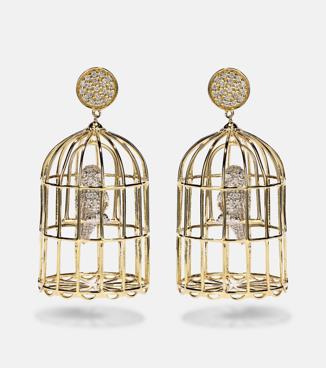 Boucles d'oreilles Albert Cage Large en or 14 ct et diamants | Sydney Evan