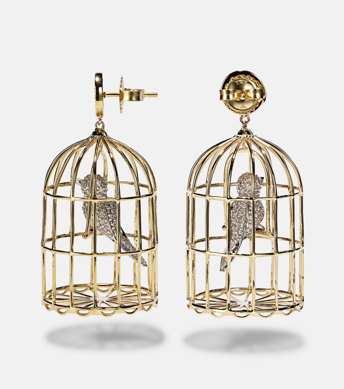 Boucles d'oreilles Albert Cage Large en or 14 ct et diamants | Sydney Evan