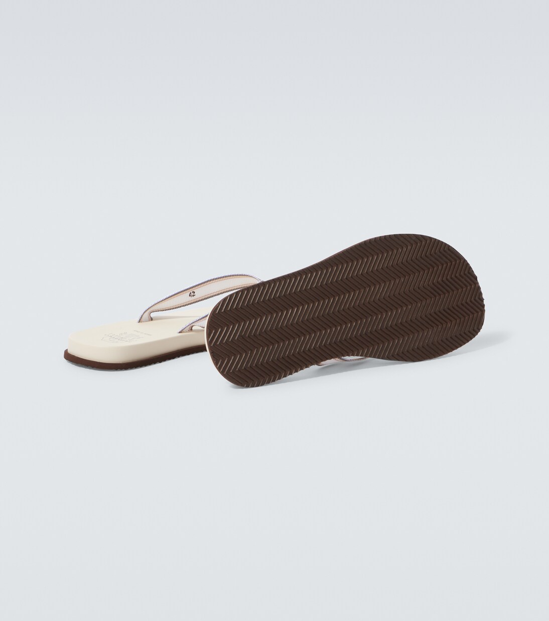 Leather thong sandals  | Brunello Cucinelli