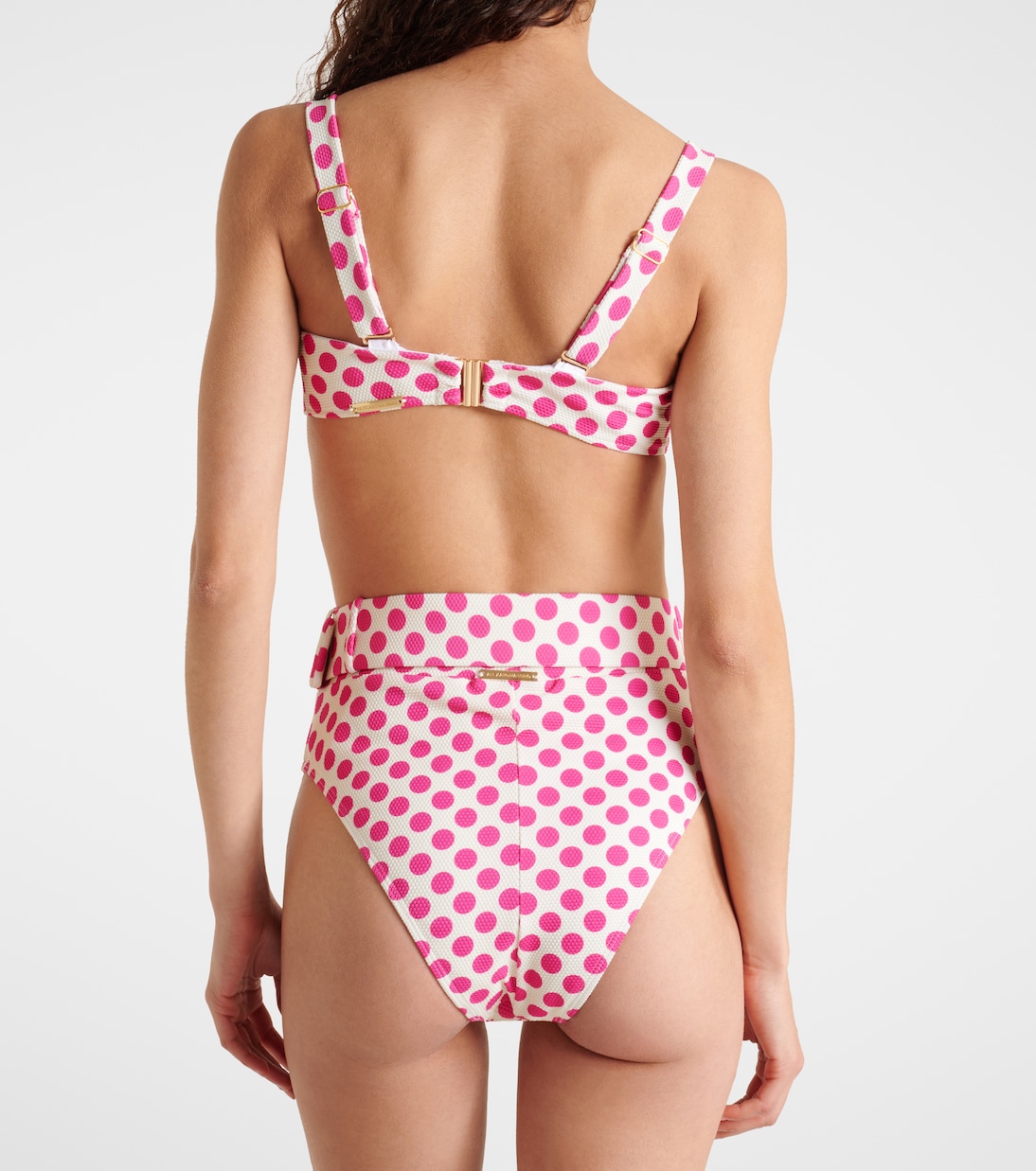 Ursula polka-dot high-rise bikini bottom | Alexandra Miro