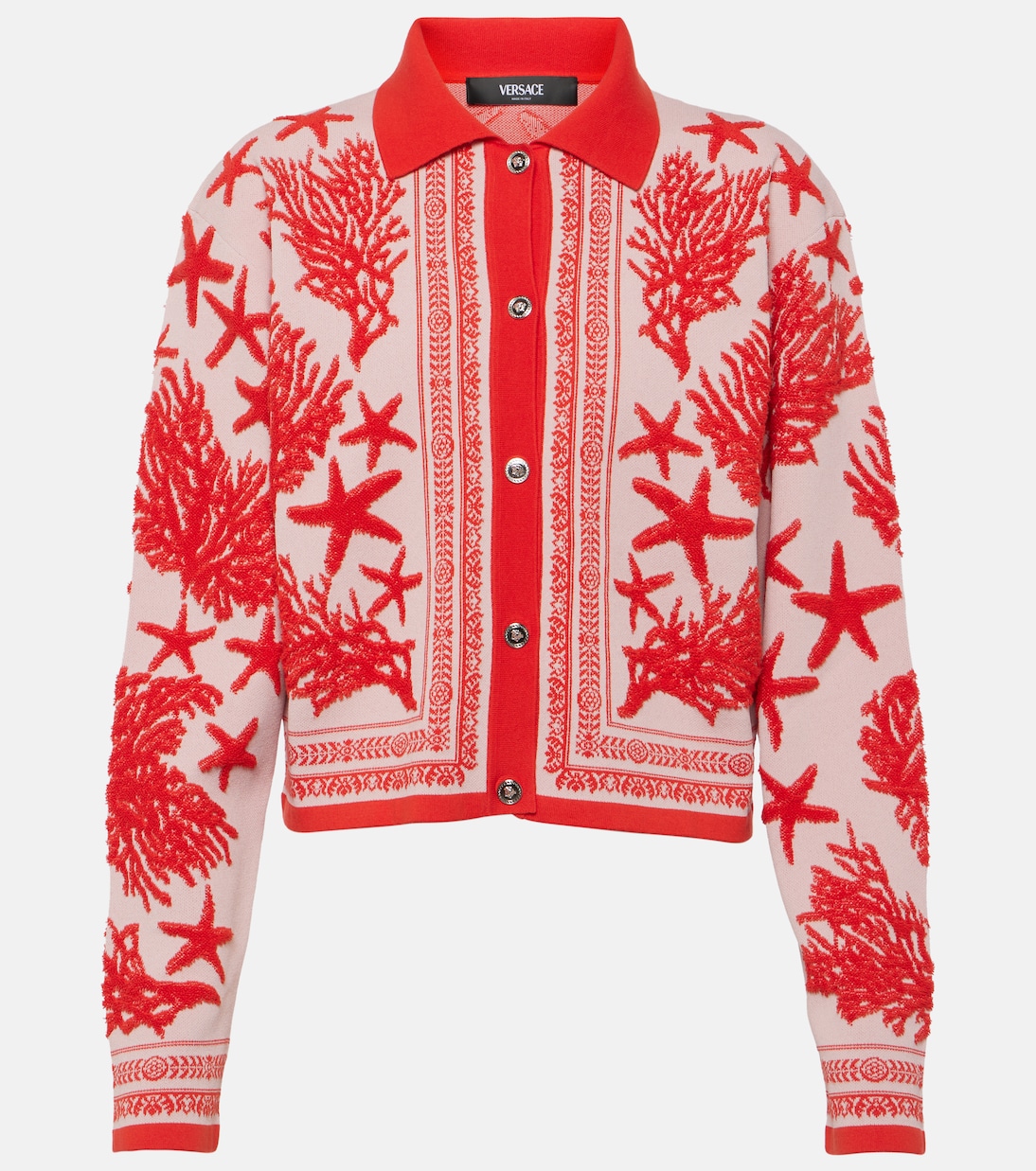 Barocco Sea jacquard cardigan | Versace