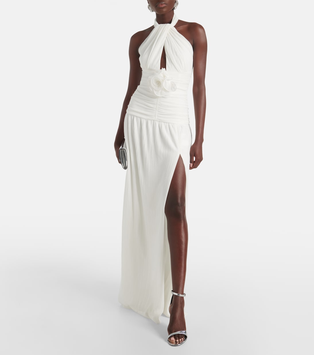 Guinevere floral-appliqué gown | Rebecca Vallance
