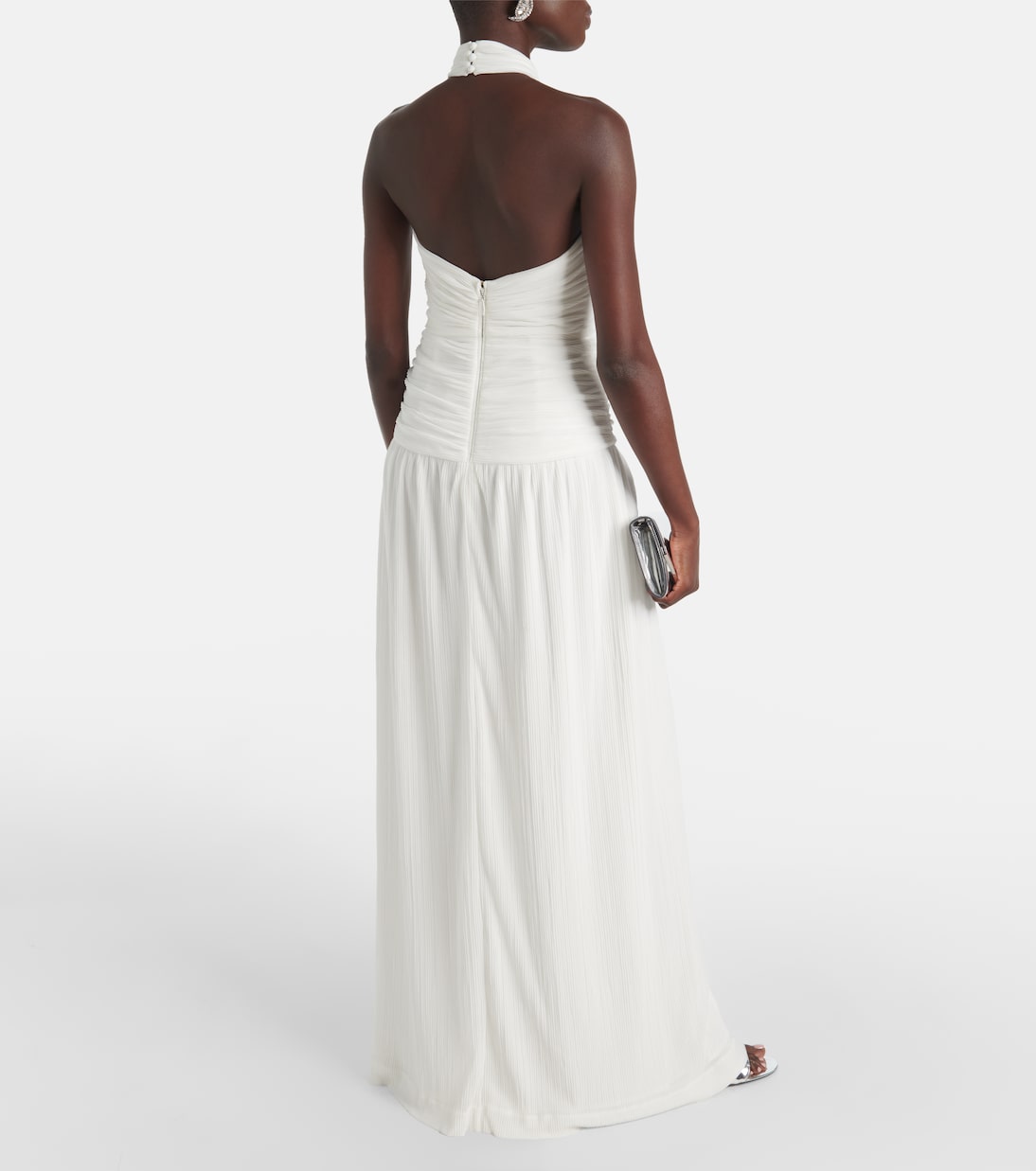 Guinevere floral-appliqué gown | Rebecca Vallance