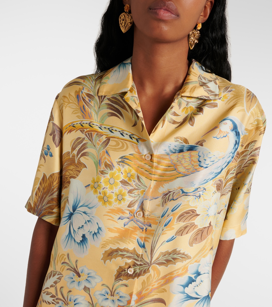 Chemise en soie à fleurs | Etro