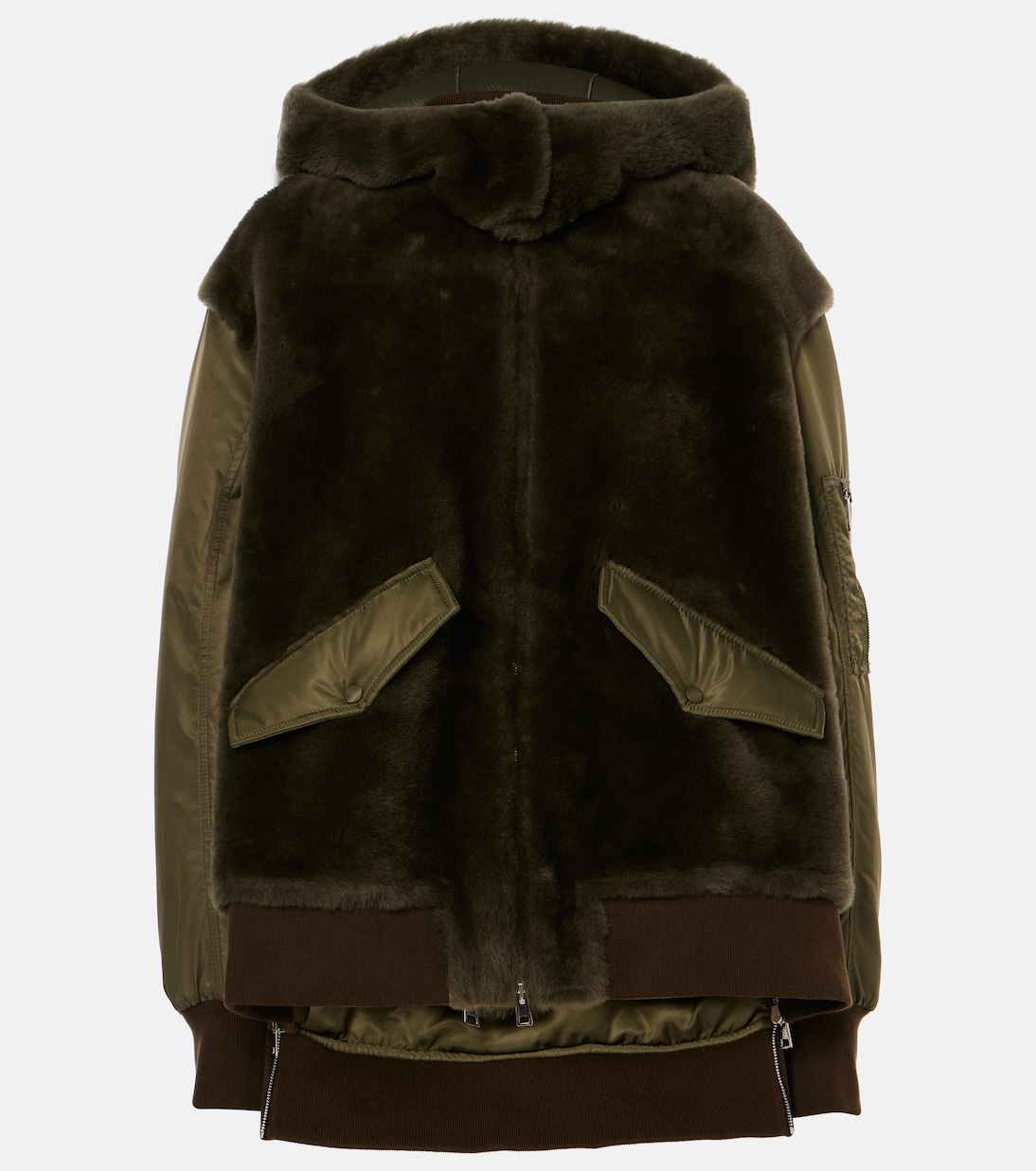 Chaqueta de borrego y nylon | Blancha