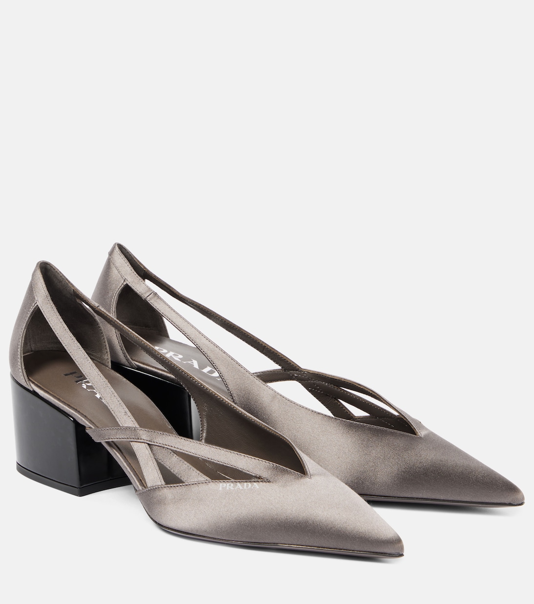Escarpins Pointy 55 en satin | Prada