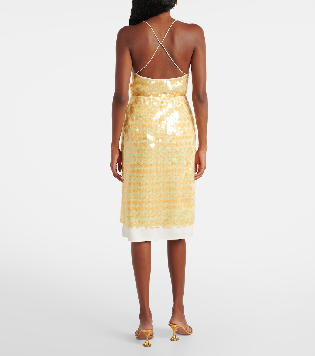 Sequined layered midi skirt | Xu Zhi