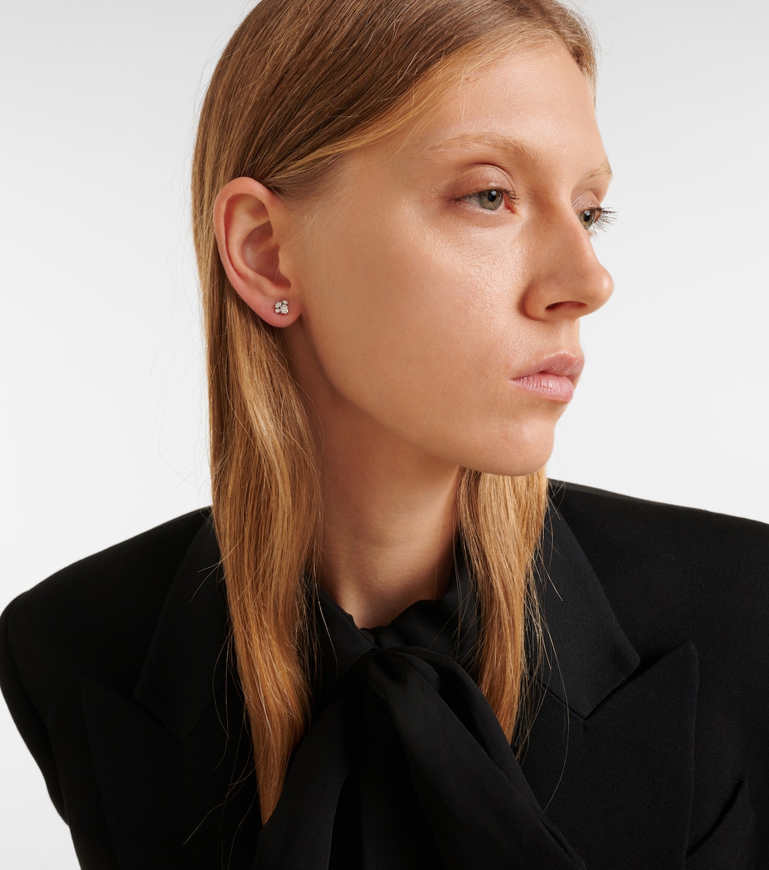 Boucles d'oreilles Princess en or blanc 18 ct et diamants | Suzanne Kalan
