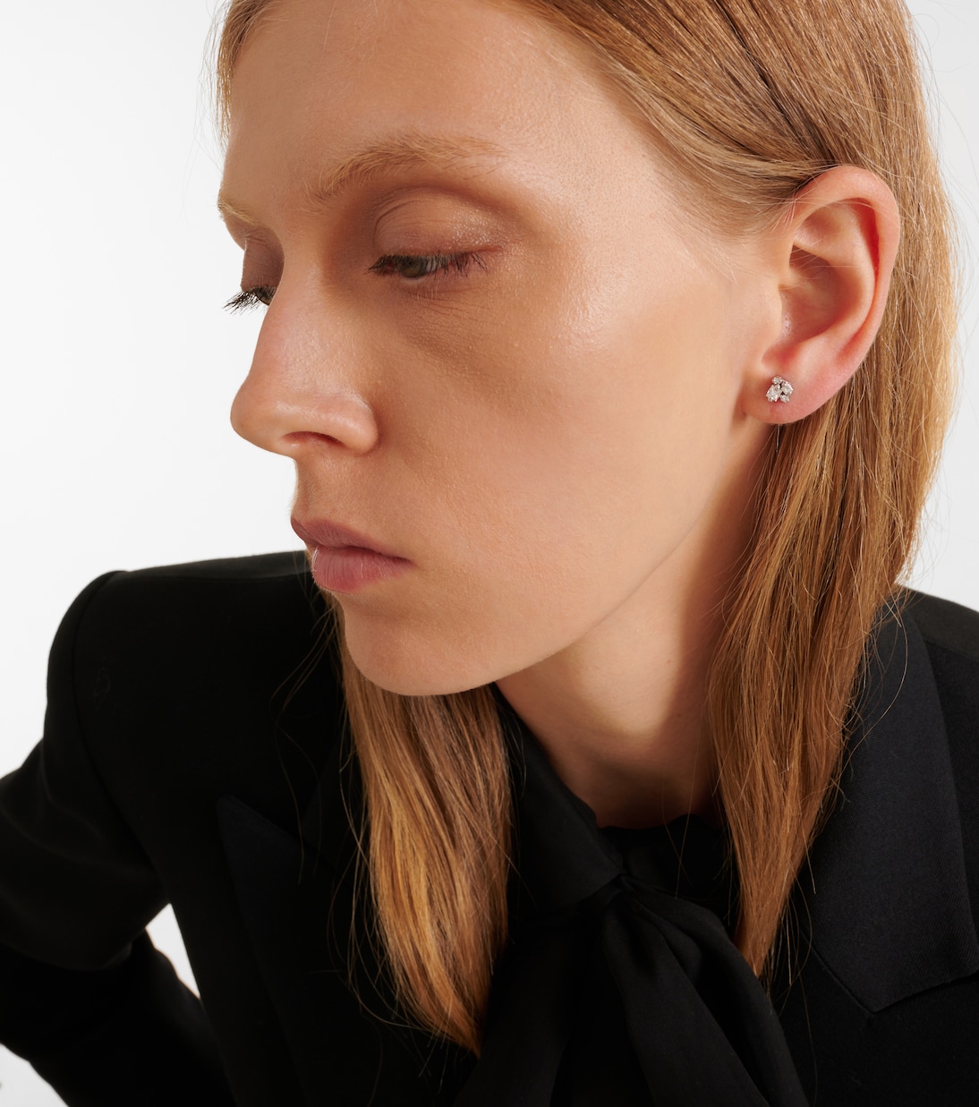 Boucles d'oreilles Princess en or blanc 18 ct et diamants | Suzanne Kalan