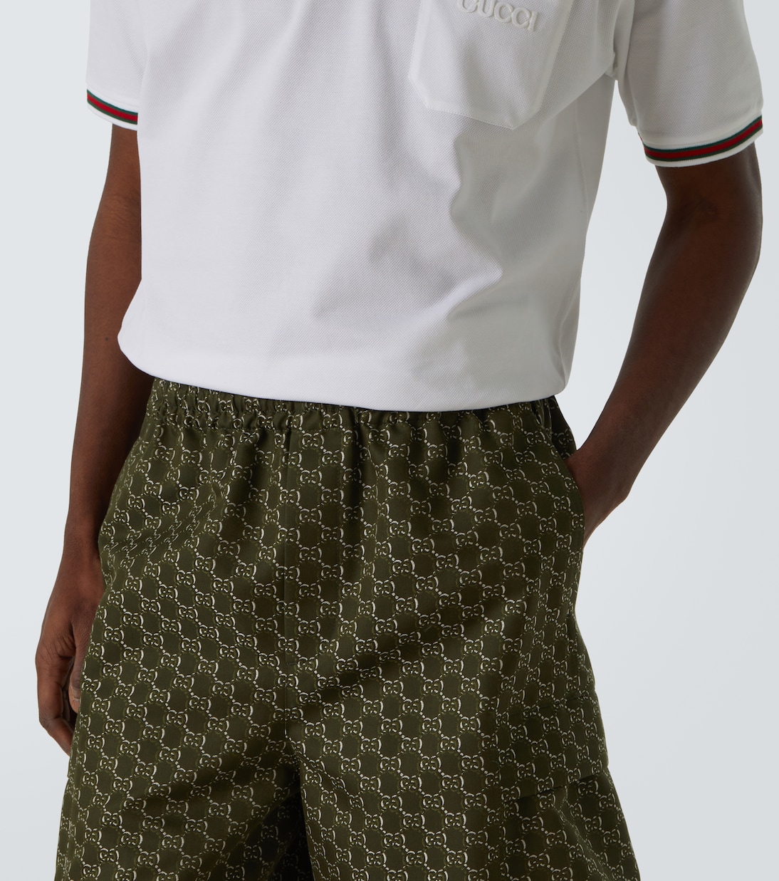 Shorts in cotone GG Shadow | Gucci