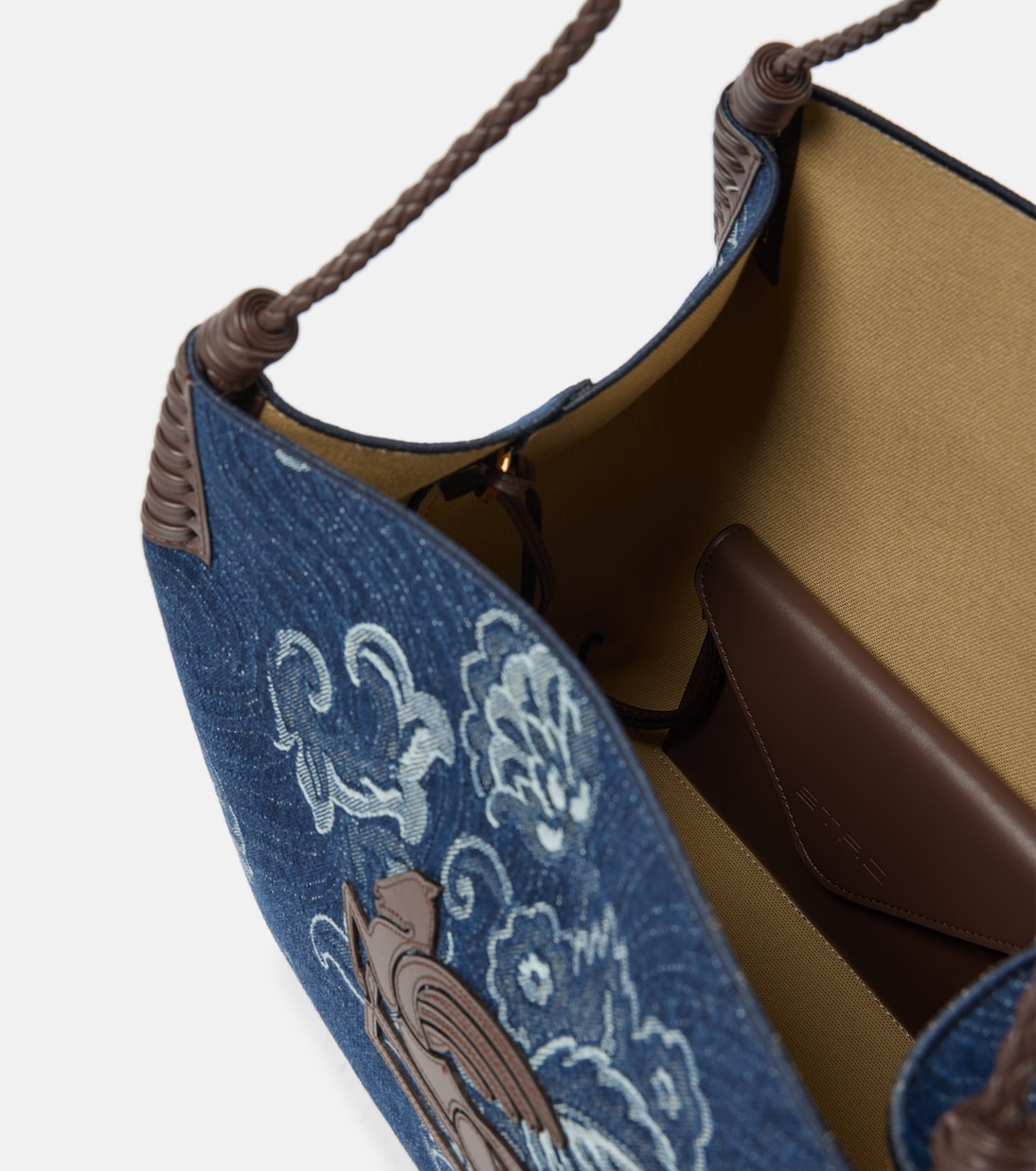 Tote Libra Large en jacquard de denim | Etro