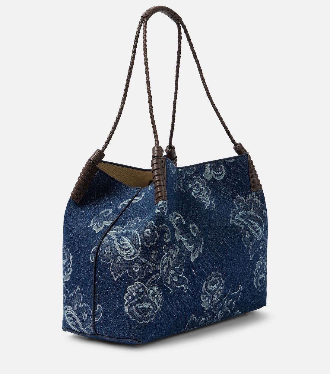 Tote Libra Large en jacquard de denim | Etro