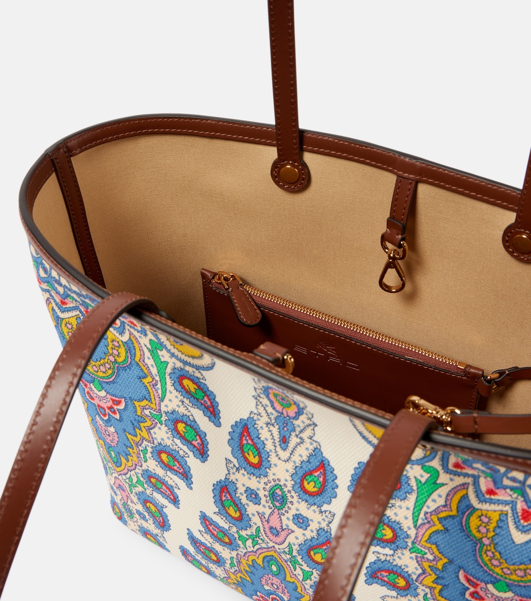 Tote Essential Large aus Canvas mit Leder | Etro
