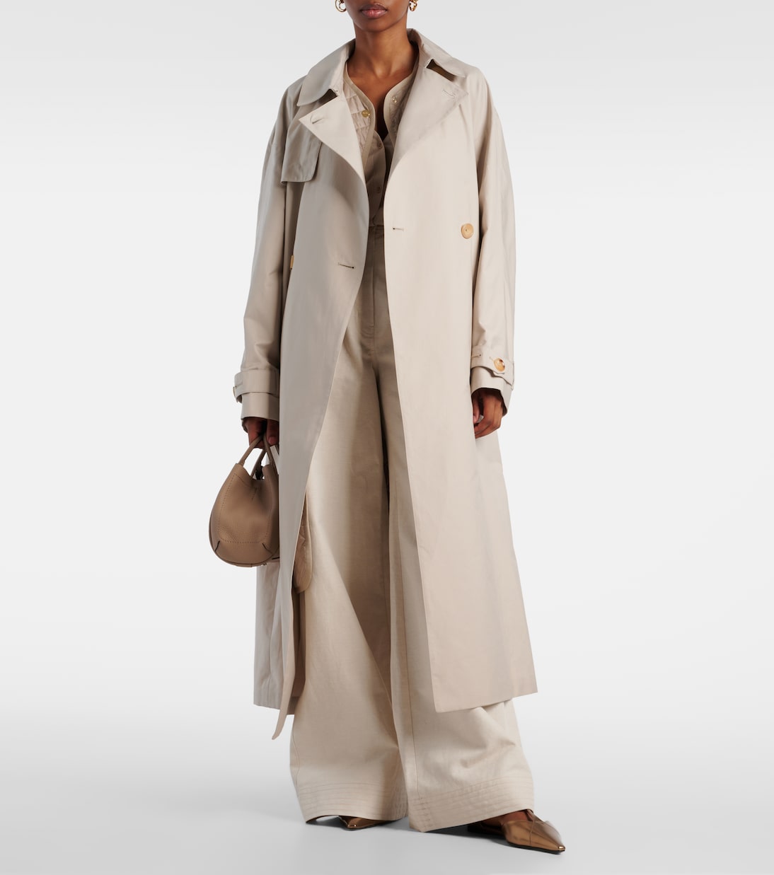 Gabardina Strench de sarga de mezcla de algodón | Max Mara
