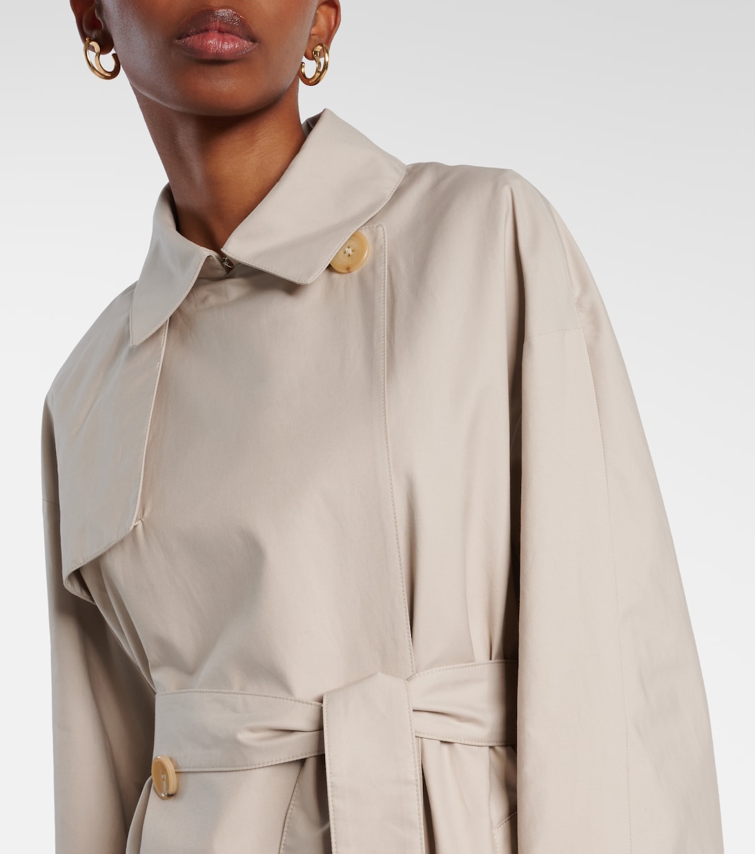 Gabardina Strench de sarga de mezcla de algodón | Max Mara