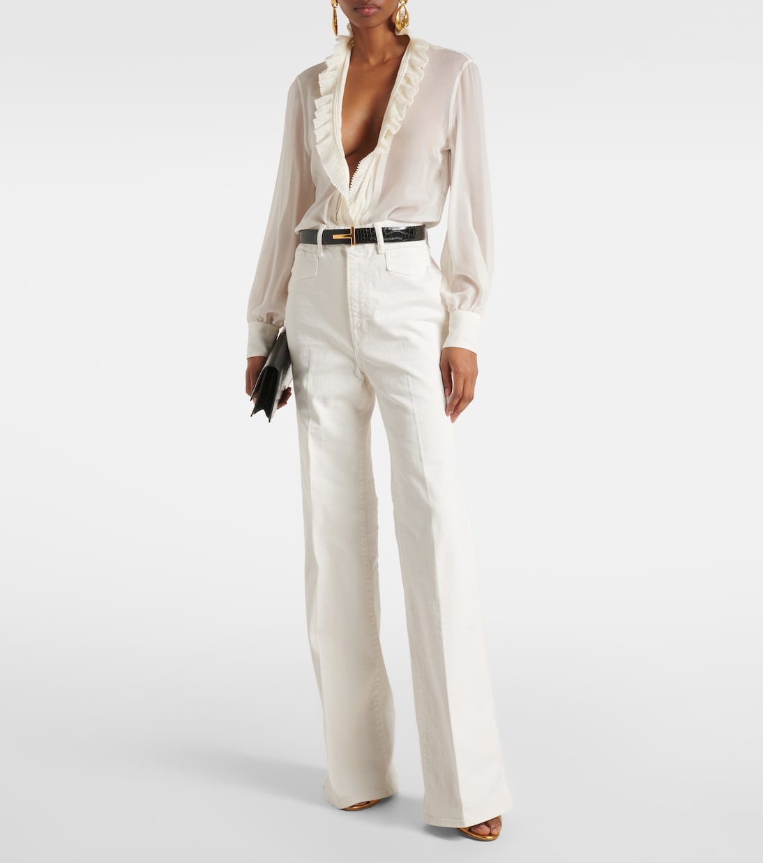 Jeans anchos de tiro medio | Tom Ford