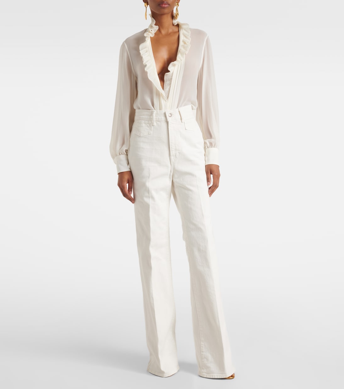 Jeans anchos de tiro medio | Tom Ford