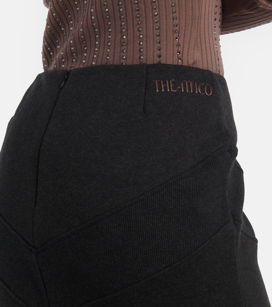 Gonna midi asimmetrica in cotone | The Attico