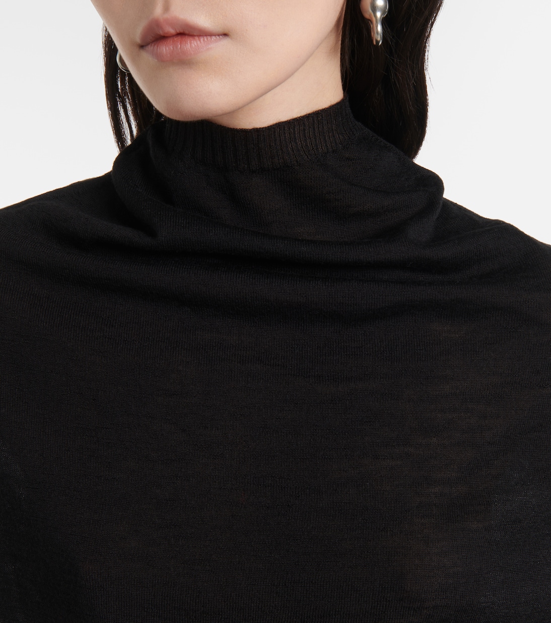 Wool turtleneck top | Rick Owens