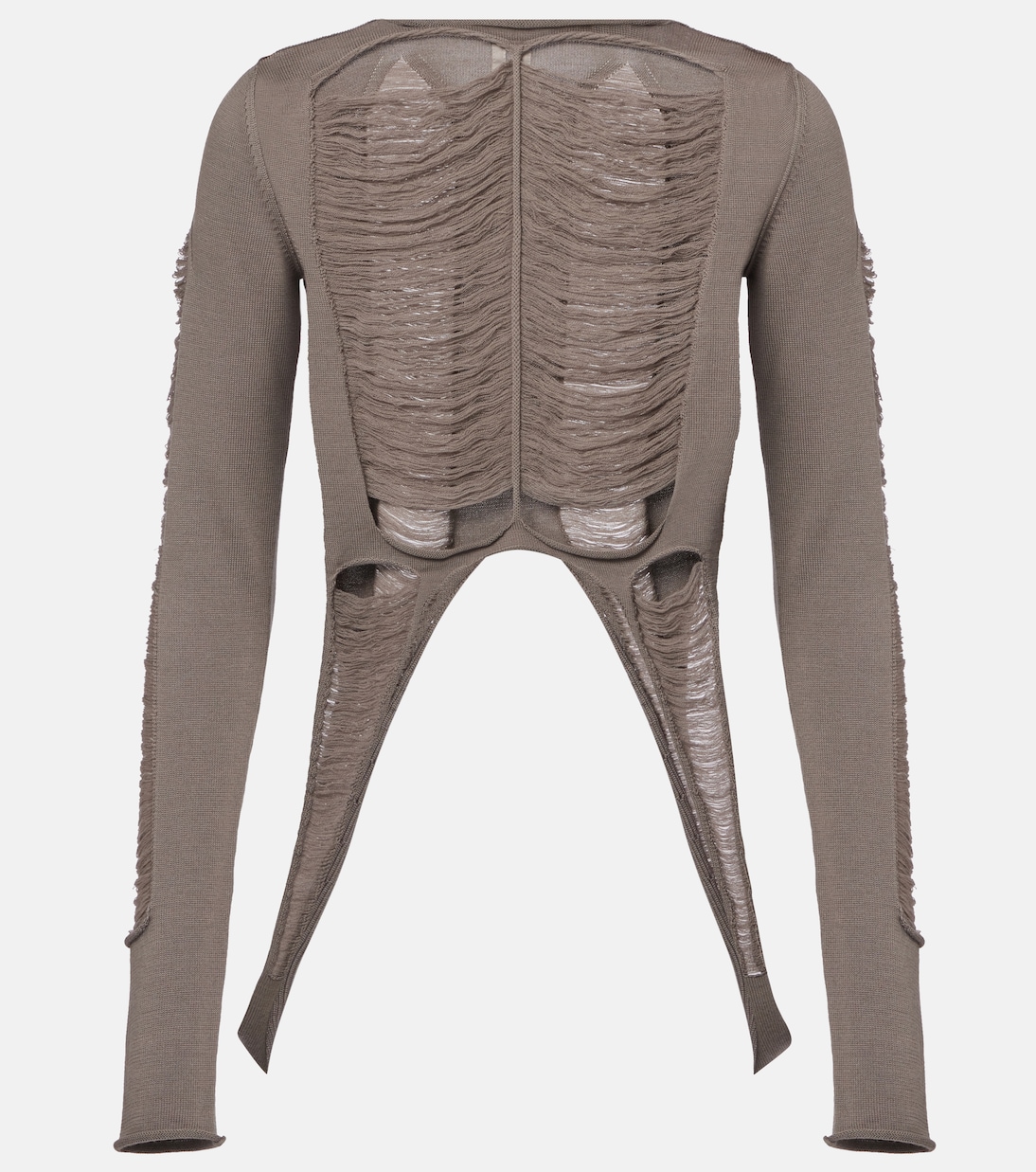 Distressed wool top | Rick Owens