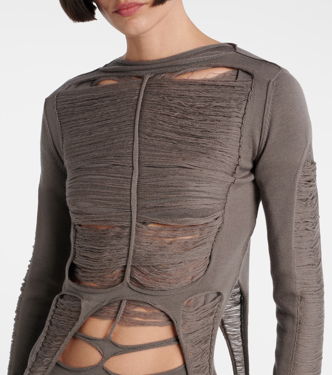 Distressed wool top | Rick Owens