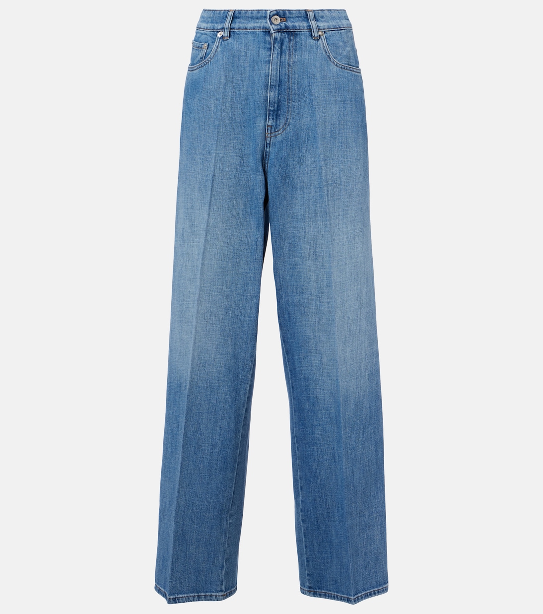 Jeans a gamba larga con logo | Miu Miu