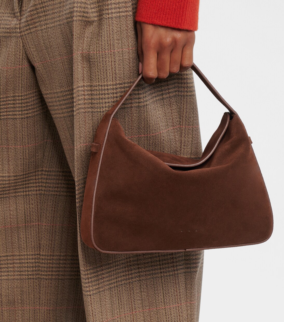 Schultertasche aus Veloursleder | Aesther Ekme