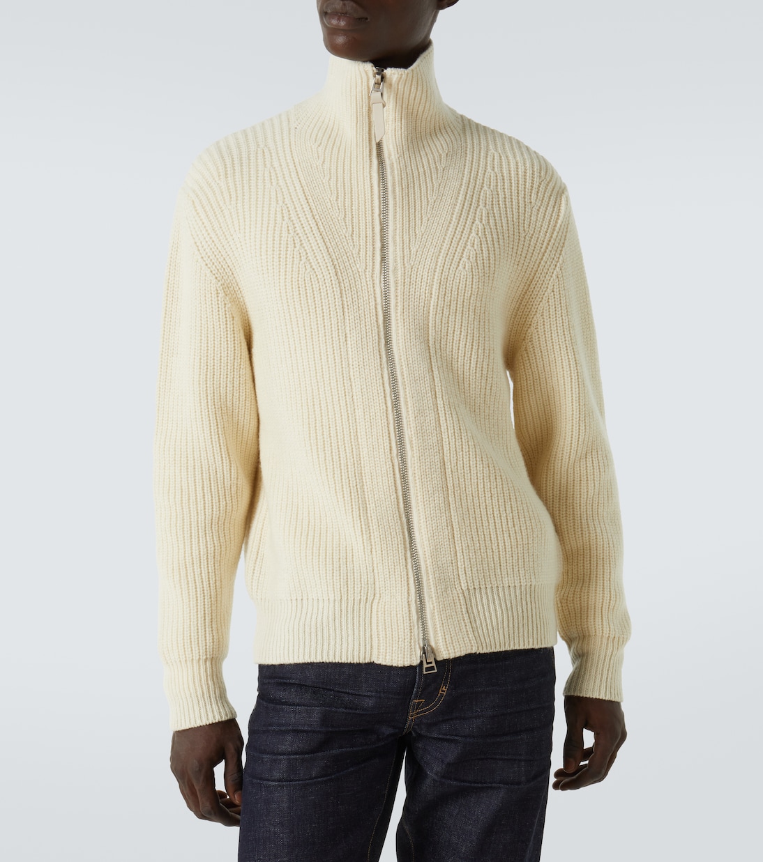Wool and mohair zip-up sweater | Tom Ford
